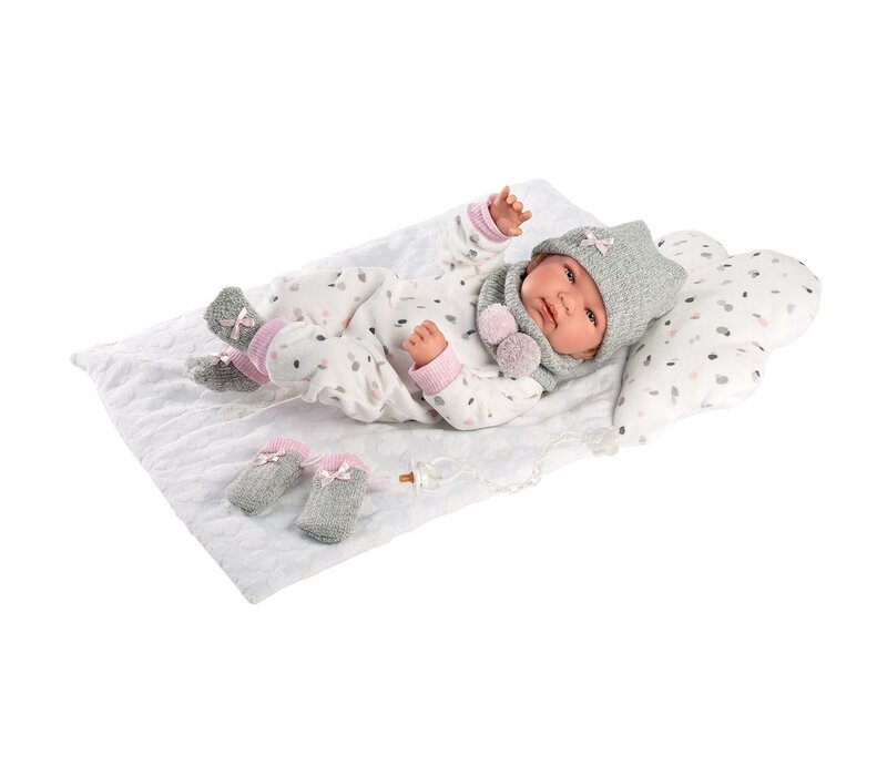 Llorens Doll 42 cm - Tina newborn with swaddle clouds