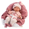 Llorens Poupée Llorens 42 cm – Bébé Mimi – Nouveau-né qui pleure avec porte-bébé