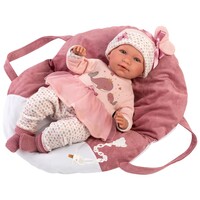 Llorens Doll 42 cm – Baby doll Mimi –Crying newborn with baby carrier