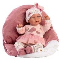 Llorens Doll 42 cm – Baby doll Mimi –Crying newborn with baby carrier