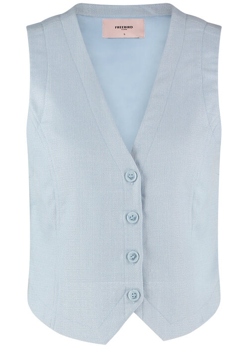 Freebird Freebird - Ginny Ice Blue Shiny Boucle Gilet