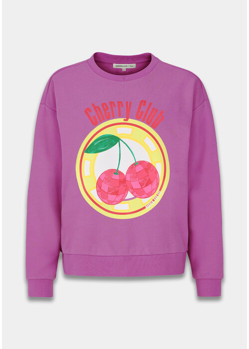 Harper & Yve Harper & Yve - Cherry Club Sweater Bright Purple