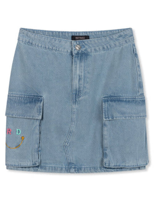 Refined Department Refined Department - Ladies Woven Denim Smiley Skirt Jisel