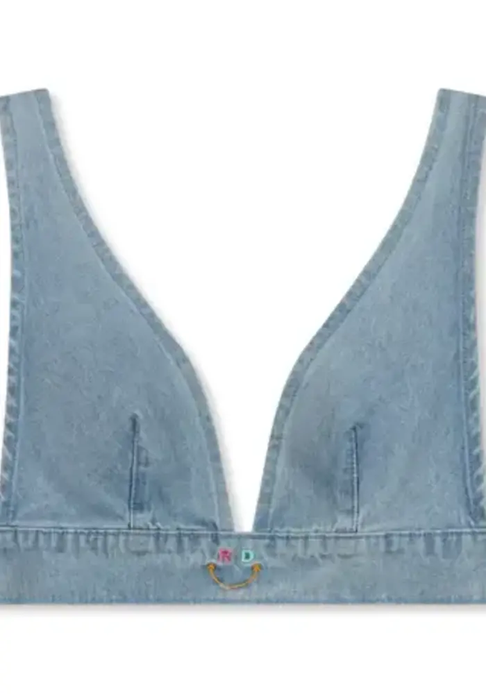 Refined Department - Ladies Woven Denim  Bralette Sel