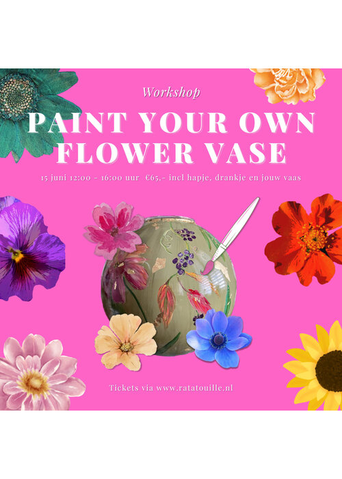 Workshop - Paint your own Flower Vase By Atelierbleudusud x  Ratatouille