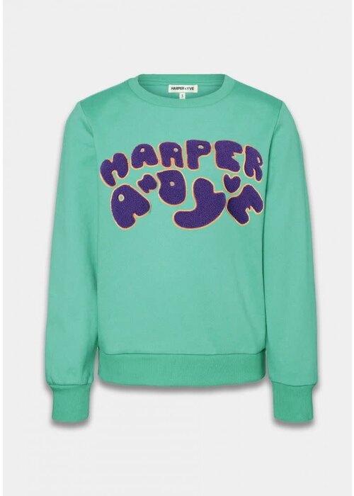 Harper & Yve Harper & Yve - Logo Sweater Cool Green