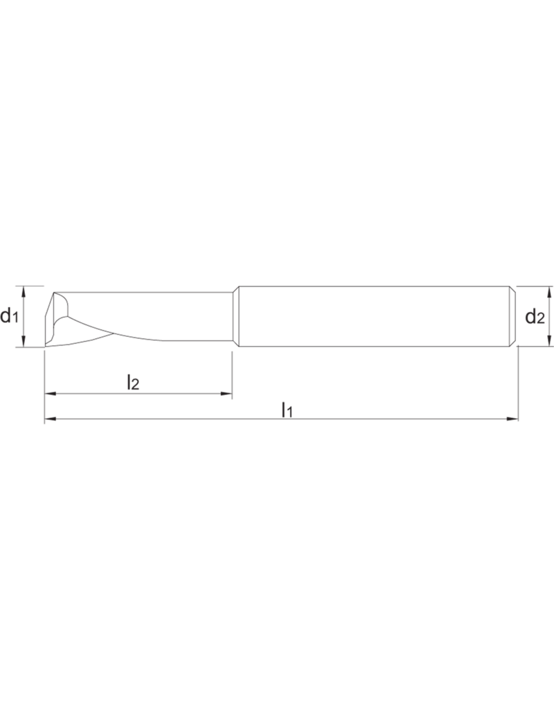 Phantom VHM aluminiumfrees (1 lip) 2,5x50x8x2,5 MM