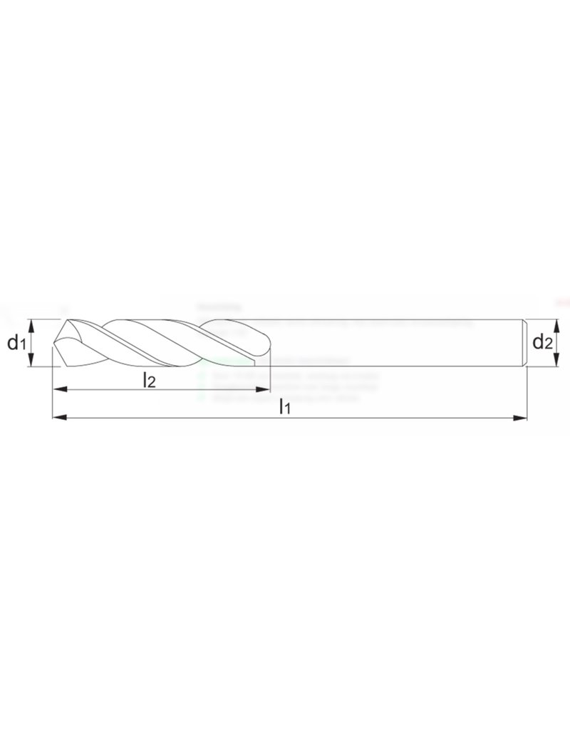 Phantom VHM boor 1,0 MM, korte uitvoering