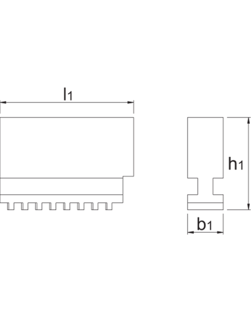 Phantom Zachte bekken voor 315 mm Bison 3-klauwplaten