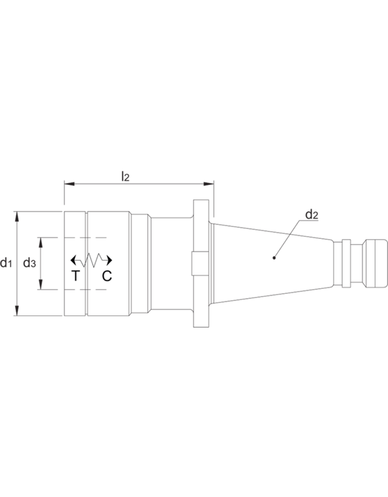 Phantom Vlottende taphouder SK50 GR2 - M8 tot M20