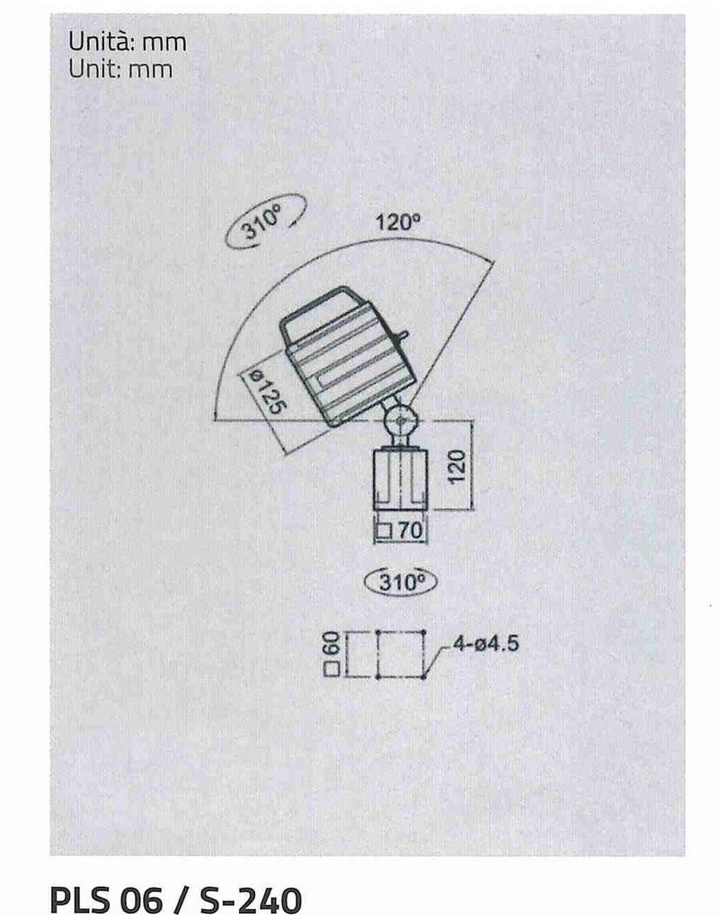 Techno Piu Zware LED-lamp Kort