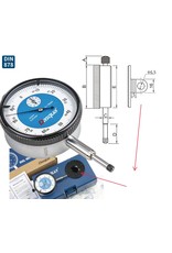 Dasqua Slagvaste analoge meetklok 0-10mm x0,01mm met montageplaat