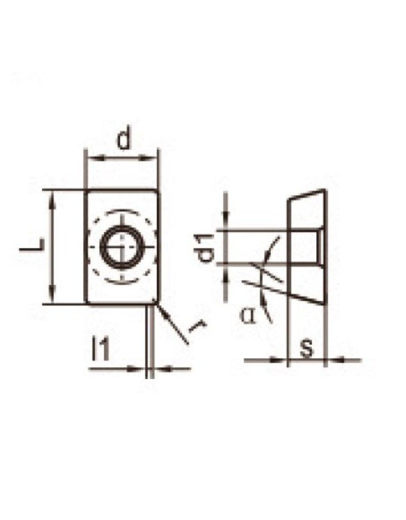 Harlingen 10x APKT160408 Universeel St, RVS, GG