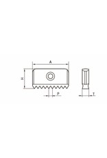 Harlingen Uitwendig P1,75mm VHM ISO Metrische wisselplaat