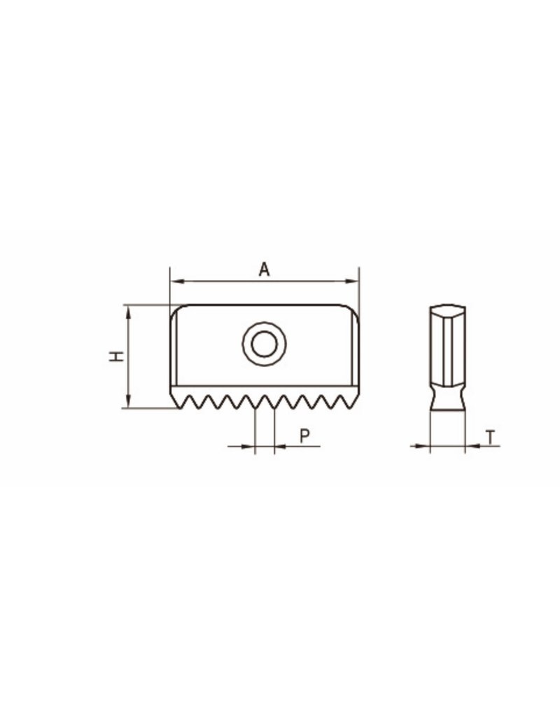 Harlingen Inwendig P1,75mm VHM ISO Metrische wisselplaat