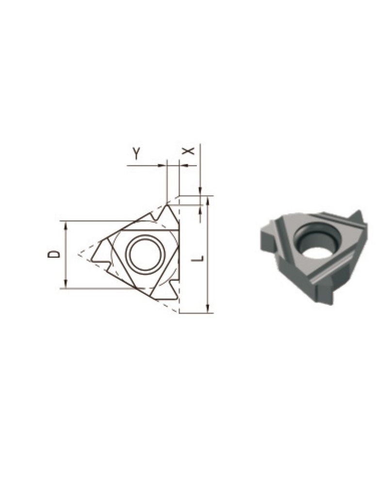 Harlingen  10x 16IR AG 55° Deelprofiel Inw. draad wisselplaat 0,5-3mm spoed TiAlN