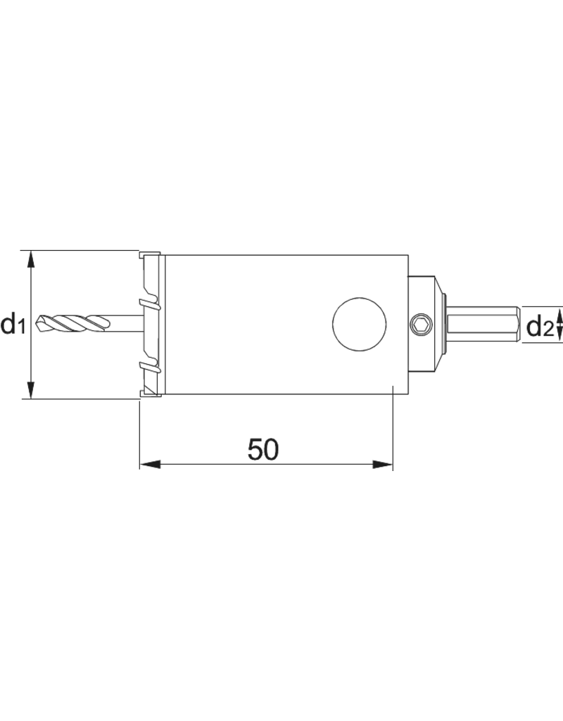 Phantom Phantom - HM-tip Gatfrees tot 12 mm, boordiepte 50mm