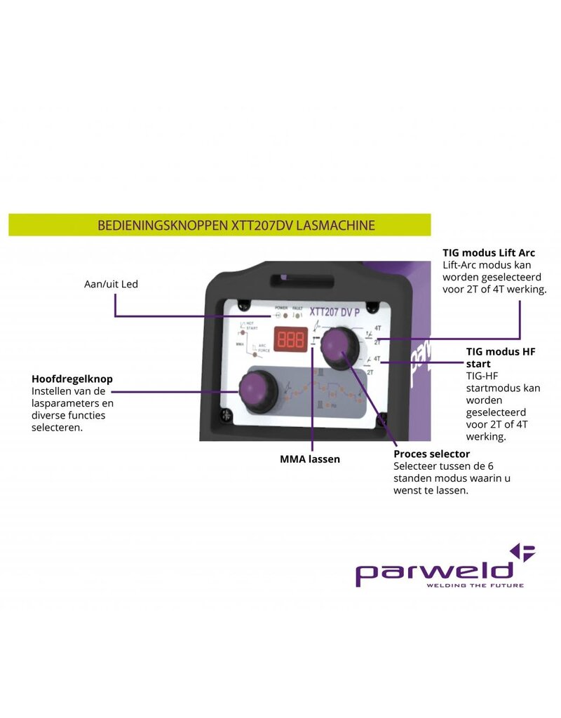 Parweld Parweld | XTT207DV DC Puls TIG Inverter