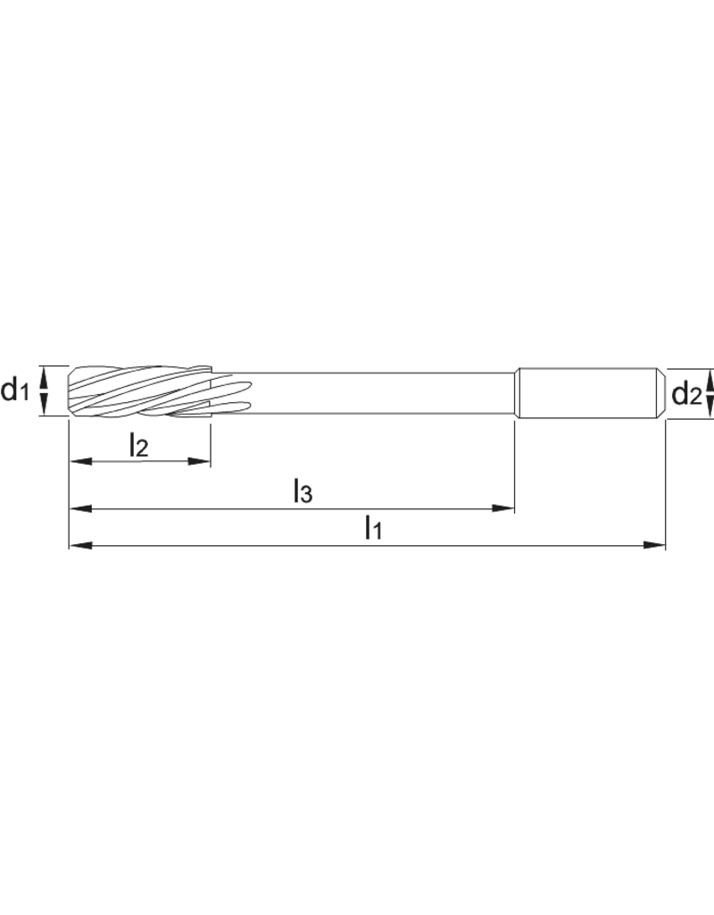 Phantom Phantom HSS Machineruimer - Cilindrisch