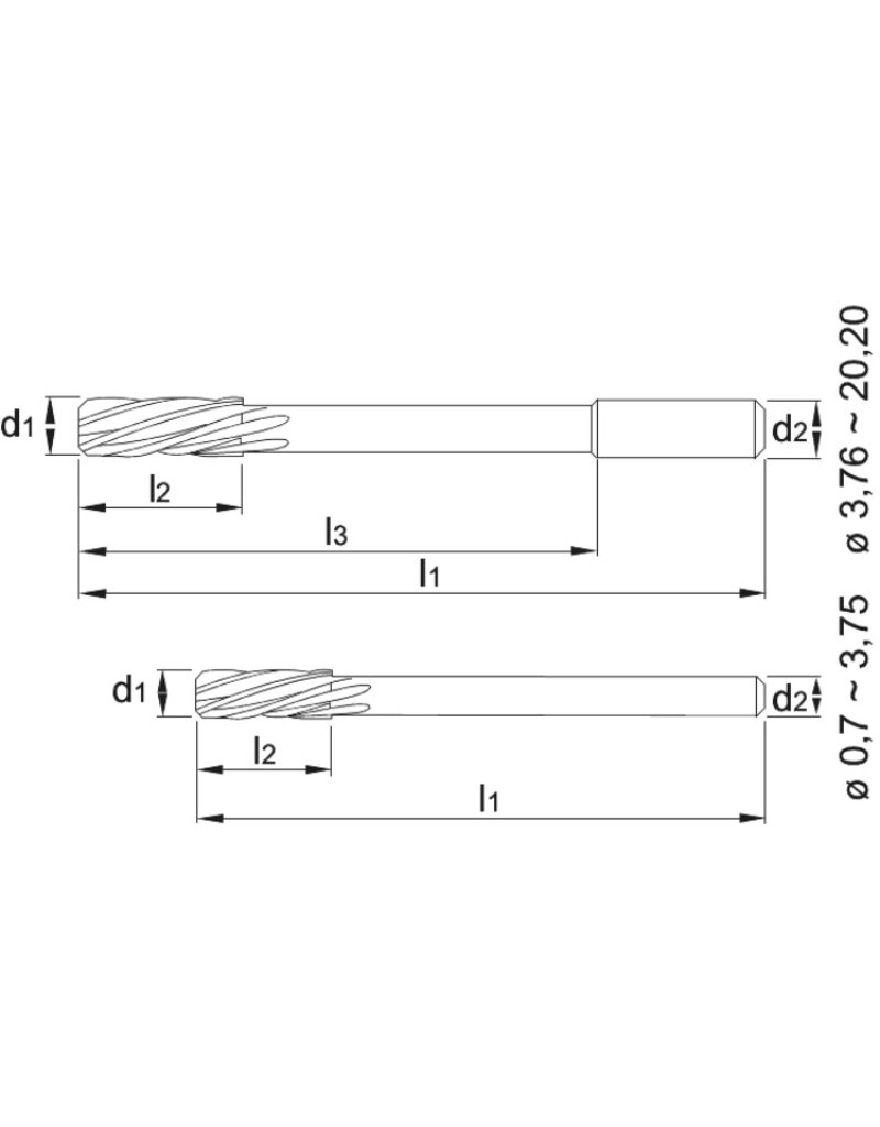 Phantom Phantom HSS-E Machineruimer - Cilindrisch - AlCrN-X