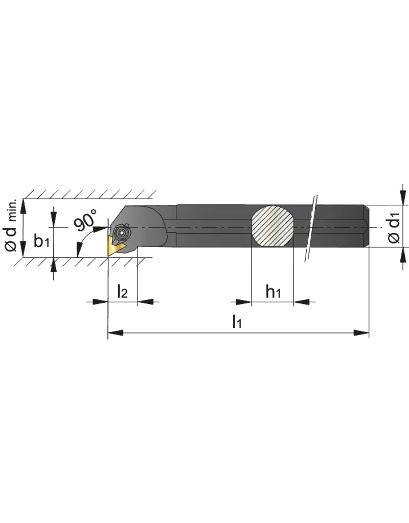 Phantom Phantom Blindboorbeitel 90° S12M-CTFPR 11