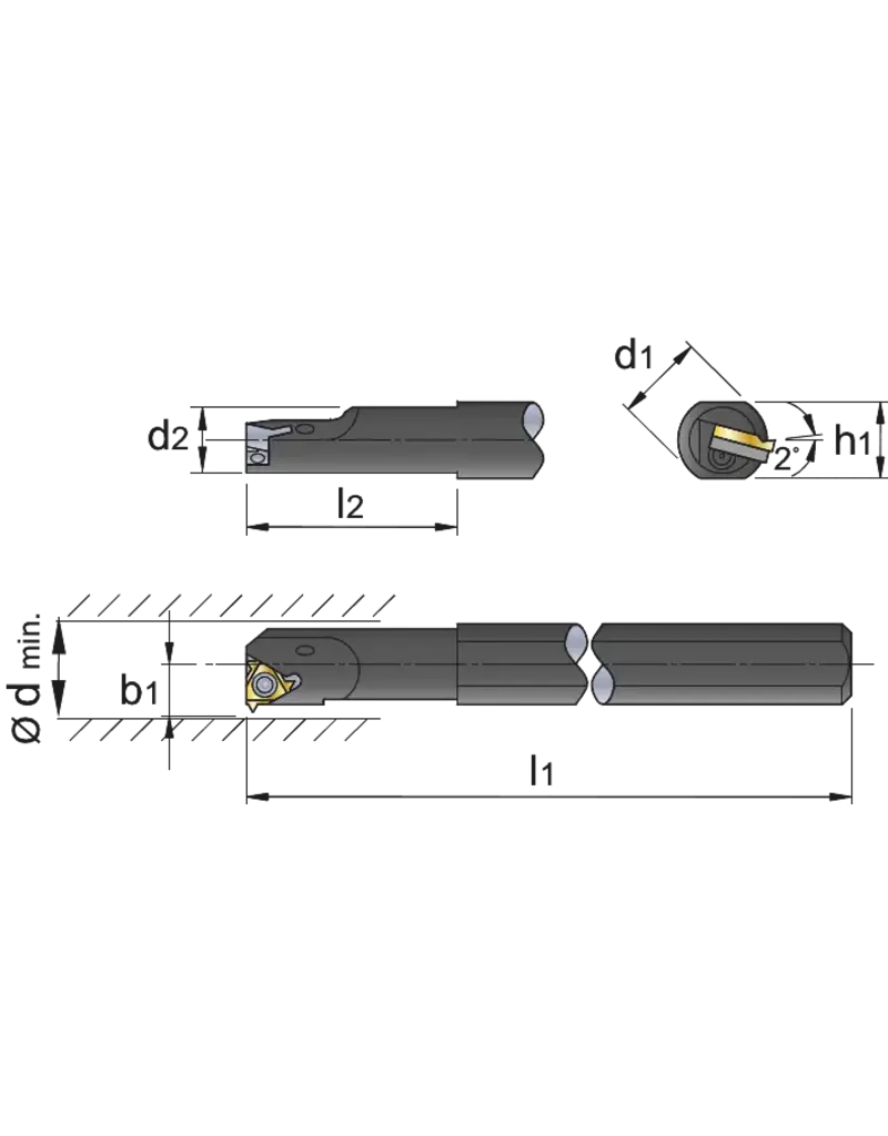 Phantom Phantom Schroefdraadbeitel A20Q R16 IW