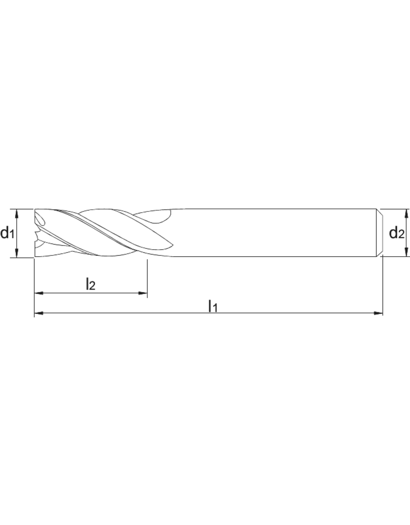 Phantom Phantom VHM Vari-frees, 4-snijder HP2 AlCrN