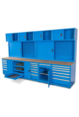 Kocel Werkstation met diverse compartimenten - 3400x750x2050
