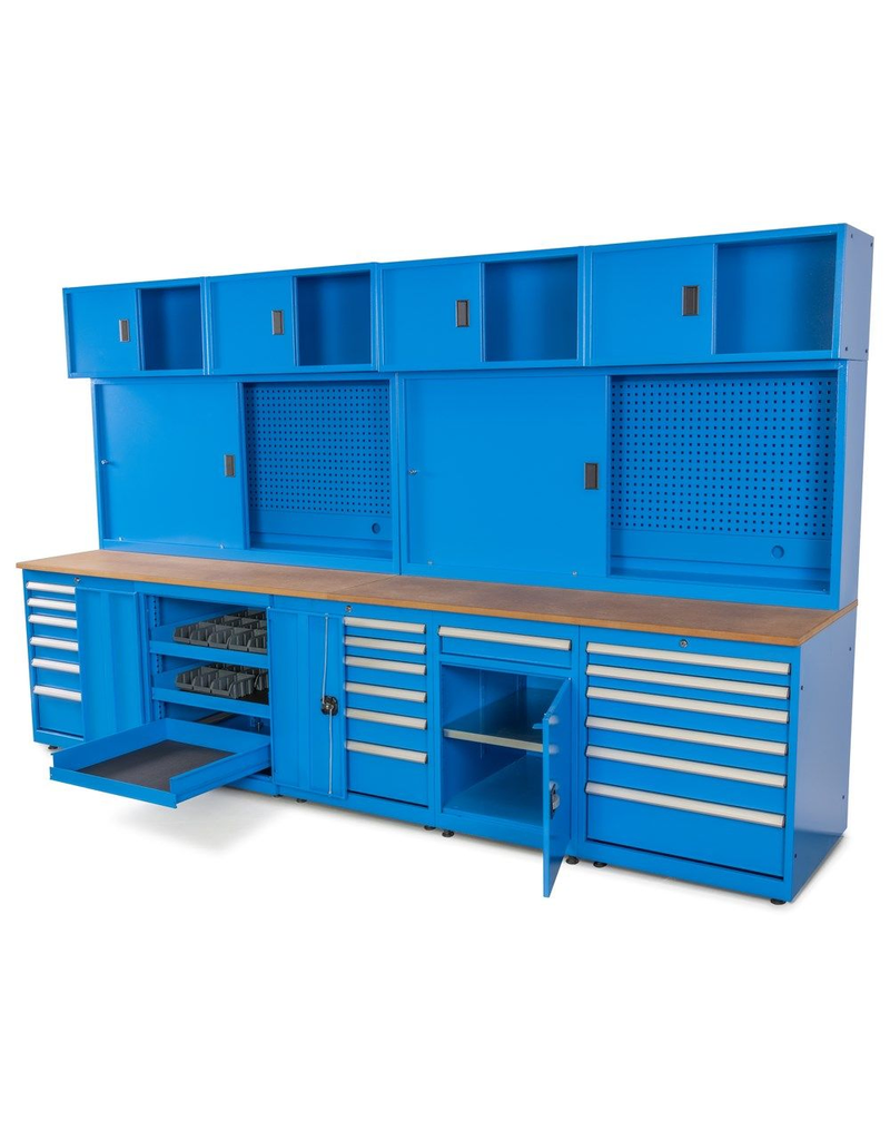 Kocel Werkstation met diverse compartimenten - 3400x750x2050