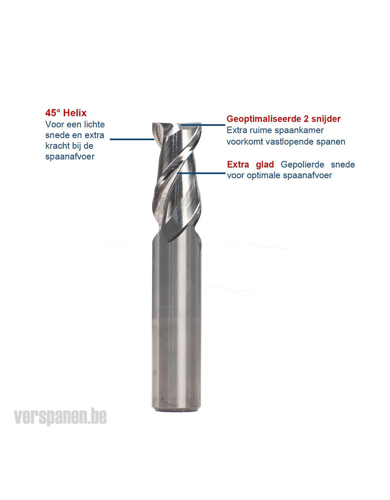 Harlingen Harlingen VHM 2-lips frees, Aluminium 45°
