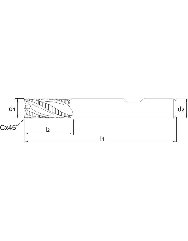 Phantom Phantom VHM Ruwfrees lang, Aluminium