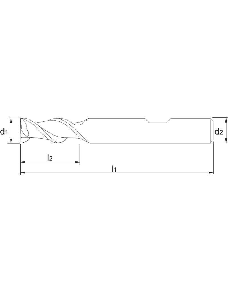 Phantom Phantom HSS-Co Schachtfrees, 2-snijder Aluminium