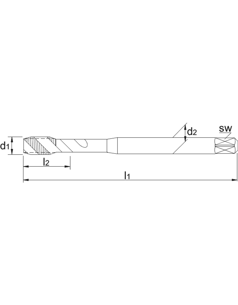 International Tools Standaard HSS-E Machinetap, blinde gaten