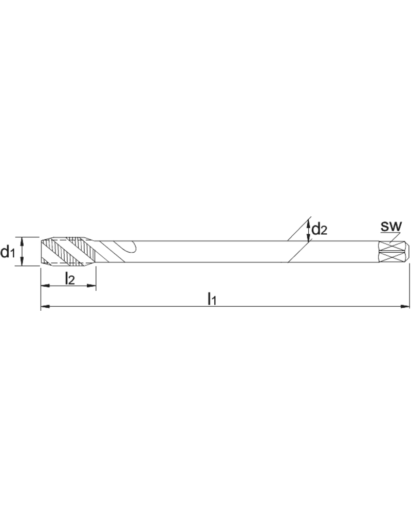 Phantom Phantom HSS-E Machinetap, blind, Aluminium