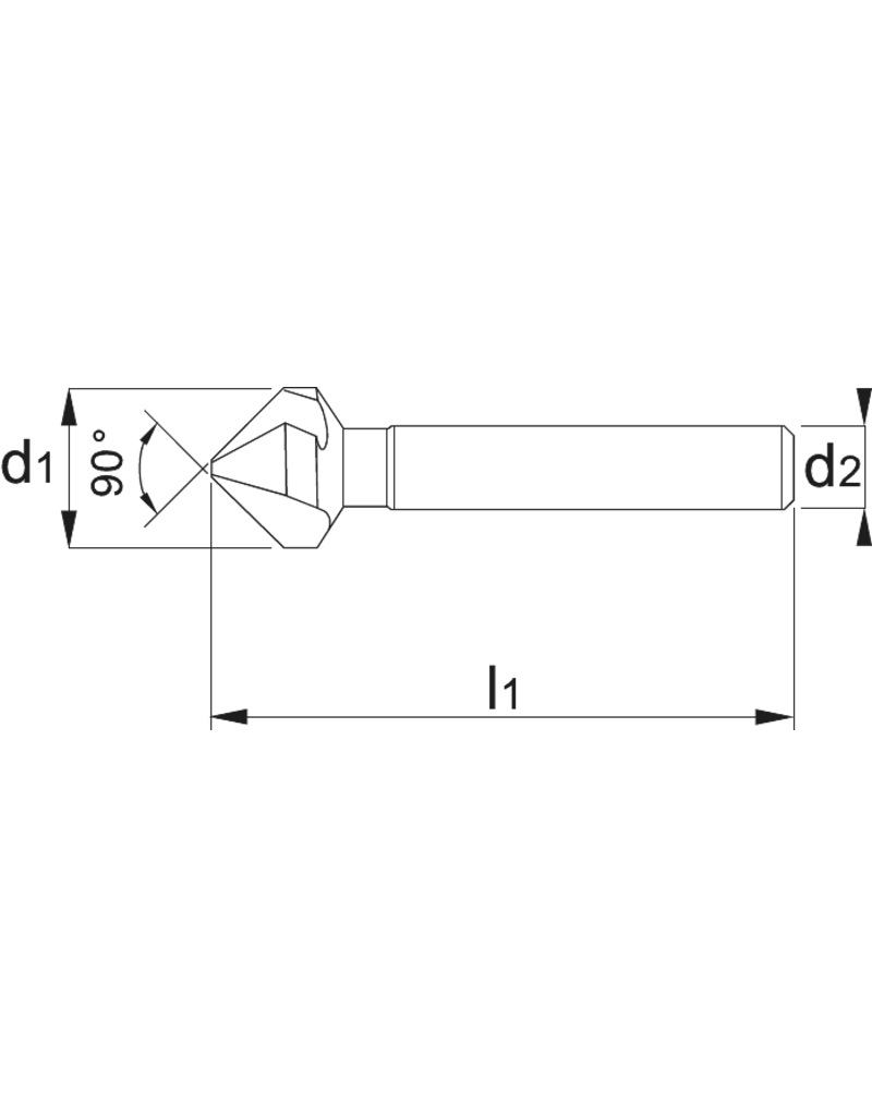 Phantom Phantom HSS-Cobalt Verzinkboor 90°