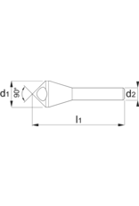 Phantom Phantom HSS-E Verzinkboor 90°, Schuin Gat