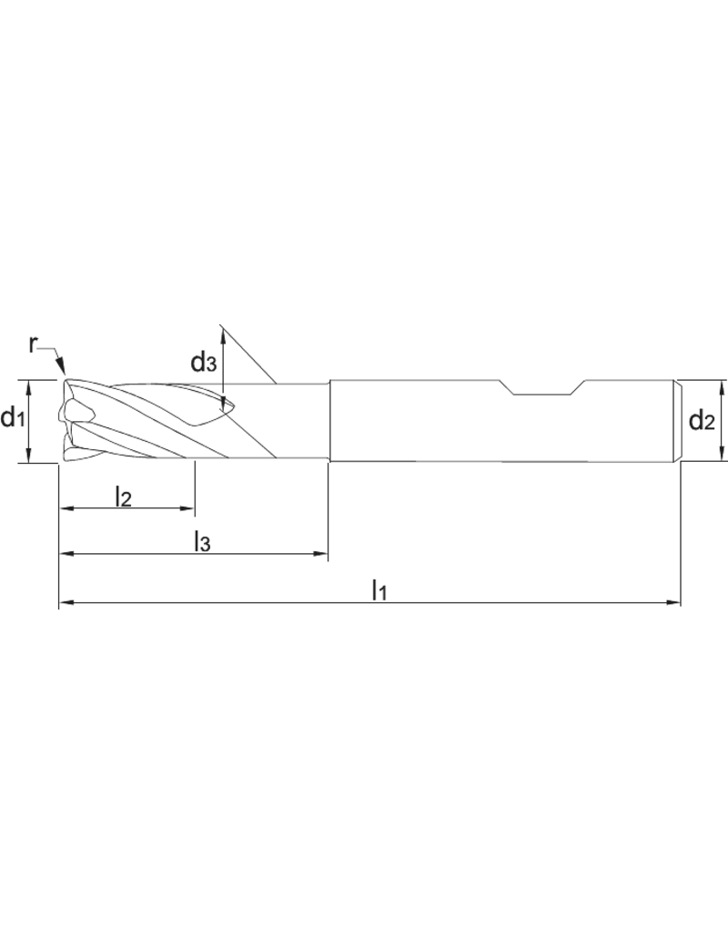 Phantom Phantom VHM Vari-frees, 4-snijder HP2 AlCrN 1,5-5xD