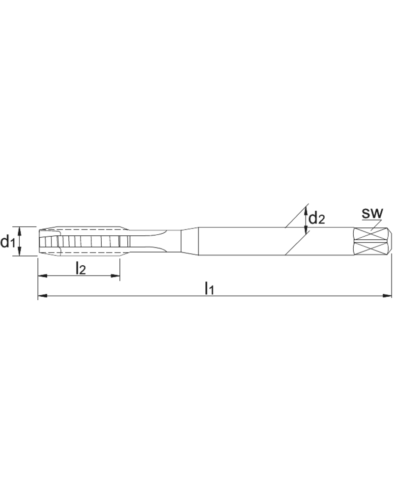 Phantom HP2 MF HSS-E Machinetap, Blinde gaten