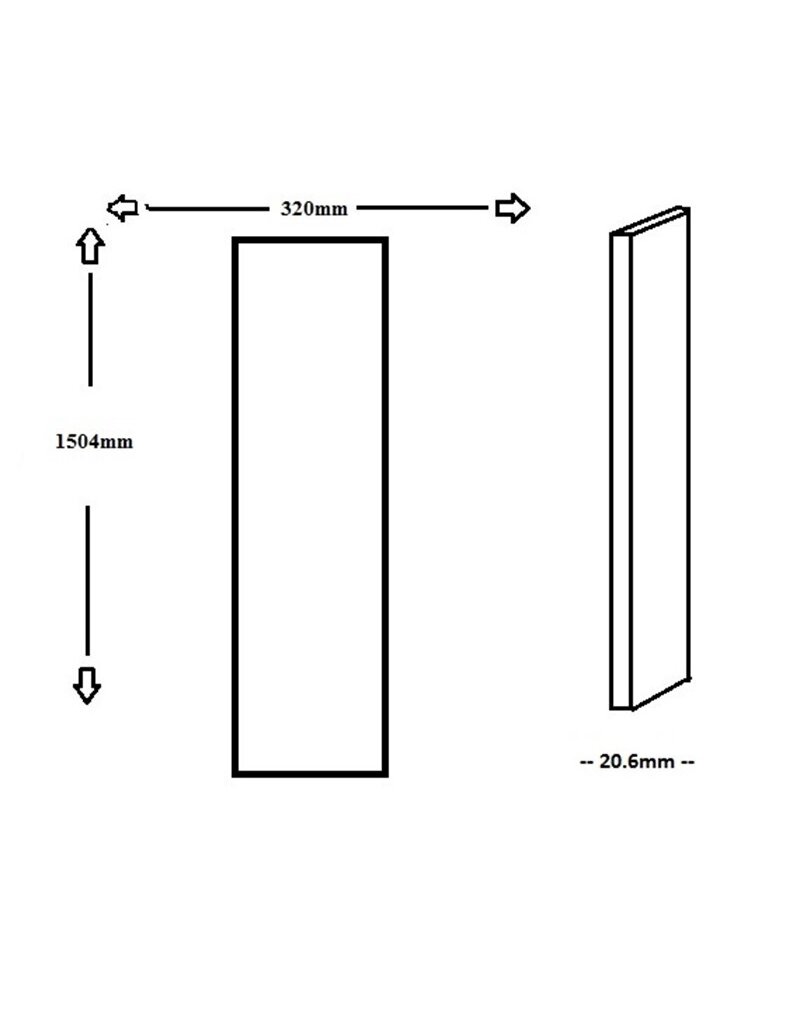 Window Glass 320 x1504 x 20.6 SLX / RLX 425 2M 555 Lathe New Type
