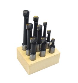 Harlingen HM-Tip boorbeitels voor kotterkop ø12mm - 9stuks