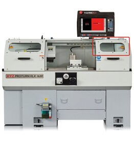 Window Glass - 417 x 217mm for Door on SLX / RLX 1630 Lathe