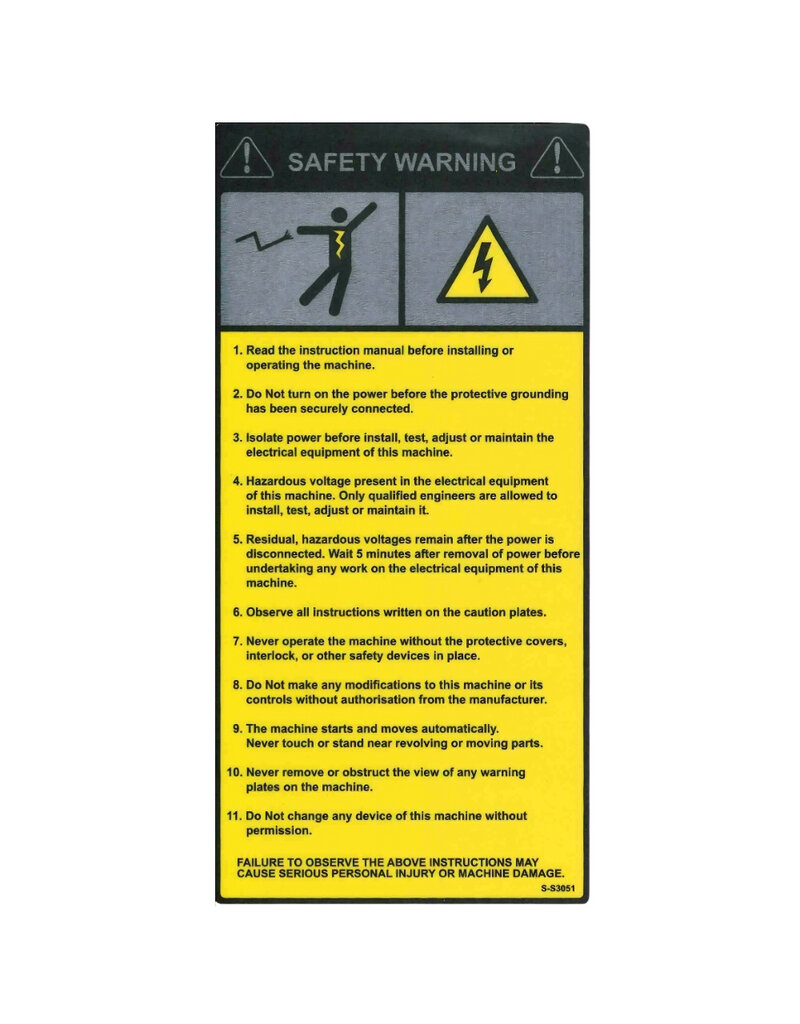 Warning Safety Elec - Label