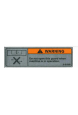 Warning Safety Label For The Guard On Mills