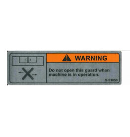 Warning Safety Label For The Guard On Mills