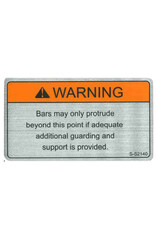 Warning Sticker For Lathes S-S2140