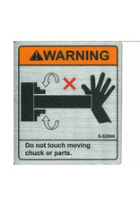 Warning Sticker For Running Chuck On Lathes