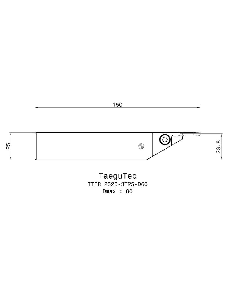 TaeguTec TaeguTec Gleufbeitel TTER 2525-3T25-D60