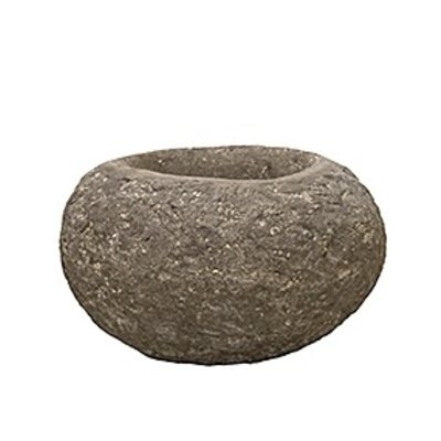 Polystone Rock - Kunststof pot - Findling Brown - H 18cm