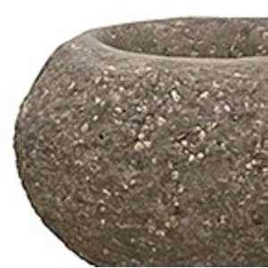 Polystone Rock - Kunststof pot - Findling Brown - H 22cm