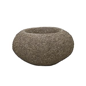 Polystone Rock - Kunststof pot - Findling Brown - H 33cm